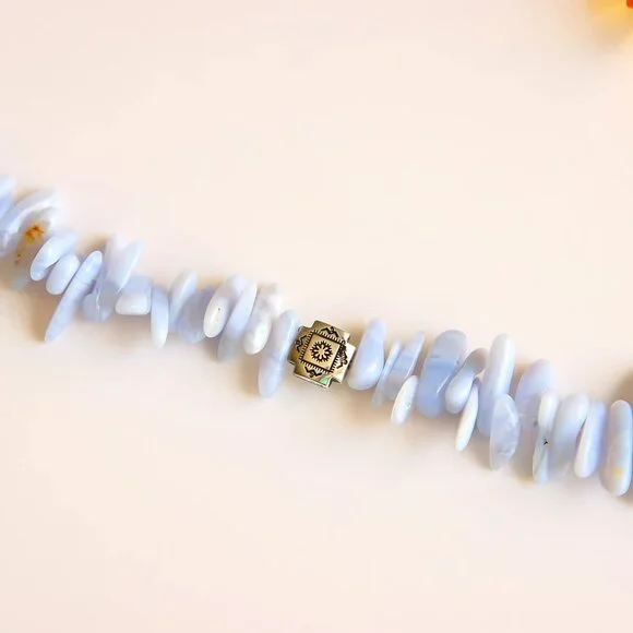 Amber & Agate Feather Pendant Necklace - Picture 8 of 10